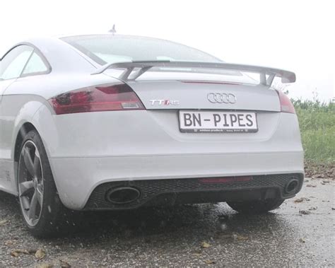 BN PIPES Edelstahl Auspuff für AUDI TT RS 8J Anlage 70mm ab Kat