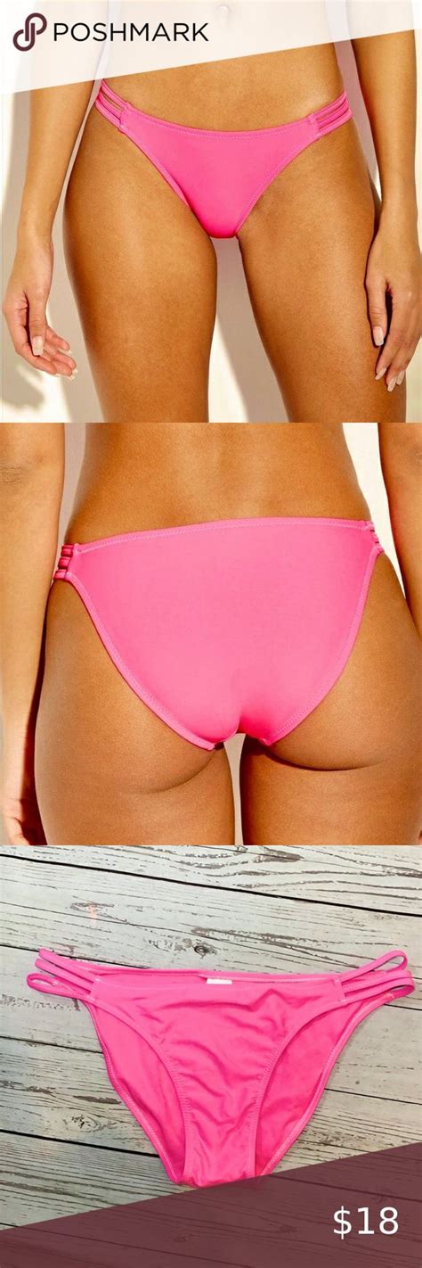 Xhilaration Hot Pink Strappy Cheeky Bikini Bottom In 2020 Cheeky