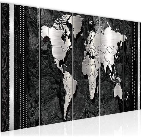 Amazon De Bilder Weltkarte World Map Wandbild X Cm Vlies