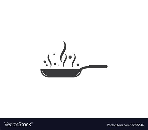 Cooking pan logo template Royalty Free Vector Image