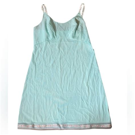 Sears Intimates Sleepwear Sears Vintage 6s Seafoam Elegant Femme Floral Lace Lingerie Mini