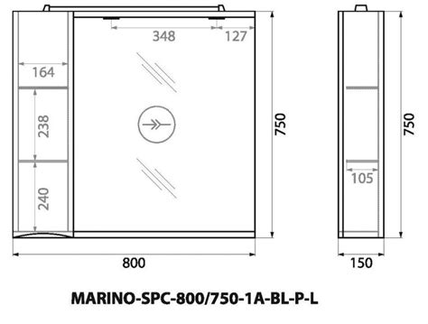 BelBagno Зеркальный шкаф BELBAGNO MARINO-SPC-800/750-1A-BL-P / Мебель ...