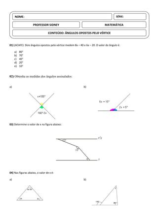 âNgulos opostos pelo vértice PDF Download Gratuito