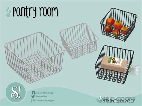 The Sims Resource Naturalis Pantry Metal Basket