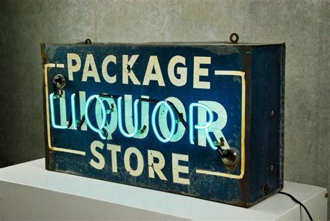 1940 Advertising Neon Liquor Sign At 1stdibs