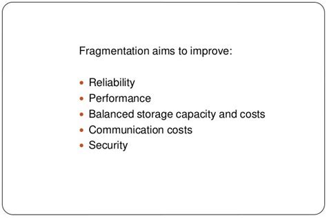 Fragmentation and types of fragmentation in Distributed Database