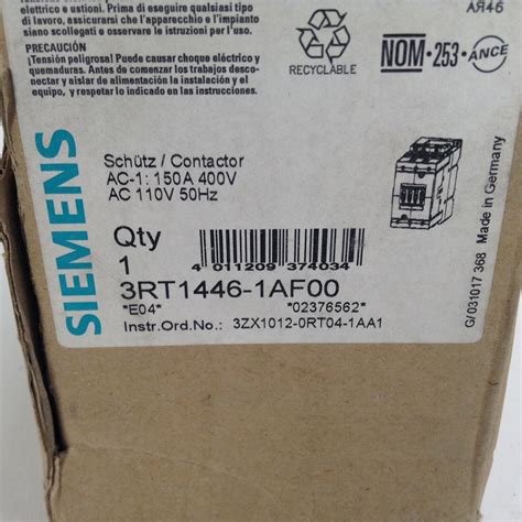 Siemens 3RT1446 1AF00 Schütz Contactor 3RT1446 1AF00 New NFP