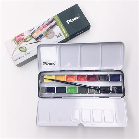 Набор акварели Pinax "Ботаническая палитра" 14 кювет в мет. пенале c ...