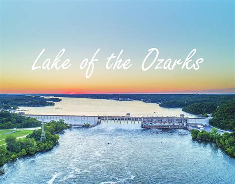 Bagnell Dam Sunset Lake Of The Ozarks Photograph By Blue Boat Fine