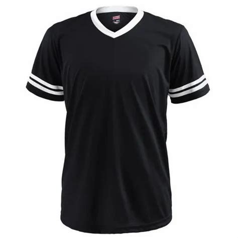 Half Sleeve Plain Black Polyester Sports Jersey, Size: M at Rs 150 in Bengaluru