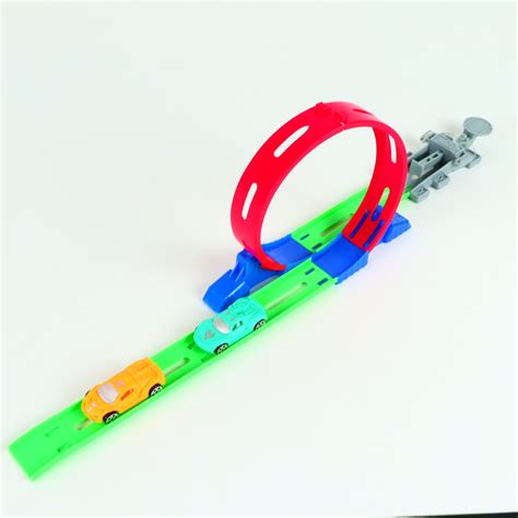 Set De Pista De Curse Hot Wheels Constructor Diy Set De Masini De