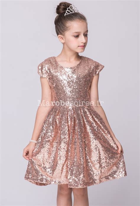 robe de soirée fille sequins élouissant