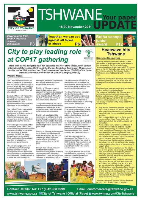 Tshwane Update edition 11.cdr - City of Tshwane Metropolitan