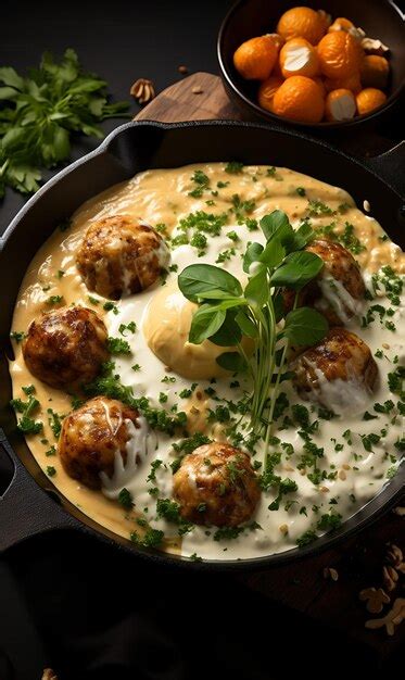 Premium AI Image | Layout of Malai Kofta Dish With Creamy Gravy Cashew ...