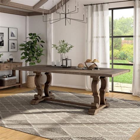 Furniture Of America Reina Rustic Natural Tone Wood In Trestle