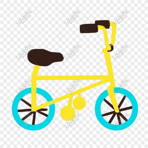 卡通簡筆兒童小單車psd圖案素材免費下載，可愛卡通圖片，尺寸2000 × 2000px Lovepik
