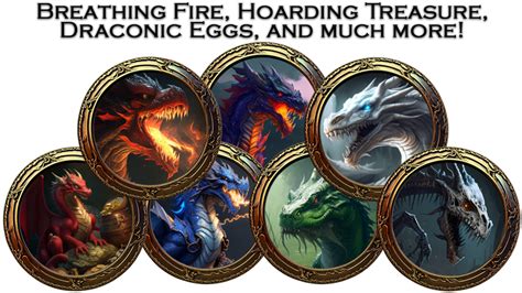 Fantasy Token Pack Dragon 01 Grim Press Stock Art Fantasy