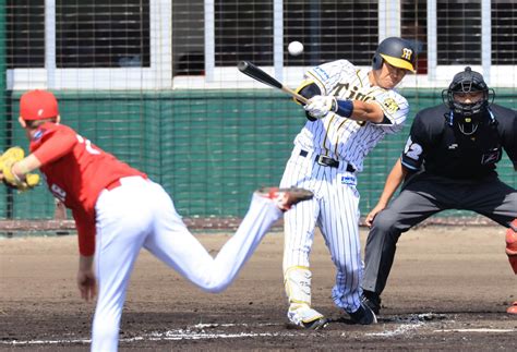 【阪神】ドラ1佐藤輝明、昨季の新人王撃ち！ 森下から二塁打で7戦連続安打 スポーツ報知