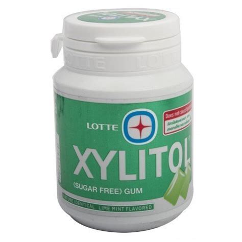 Lotte Xylitol Lime Mint Sugar Free Chewing Gum G Pack At