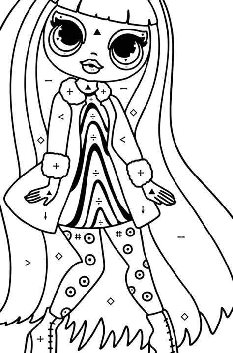 Målarbild LOL OMG Groovy Babe Lights Coloring for Kids