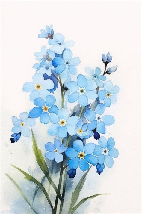 Forget Me Not Watercolor Stock Illustrations 1316 Forget Me Not
