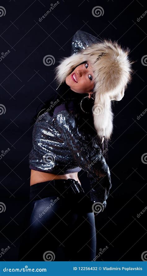 Brunette Atractivo De Detr S Foto De Archivo Imagen De Adulto Casquillo