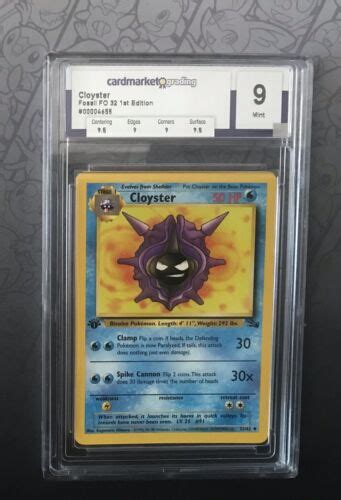 Cloyster Dition Fossil Pokemon Cm Psa Mint Ebay