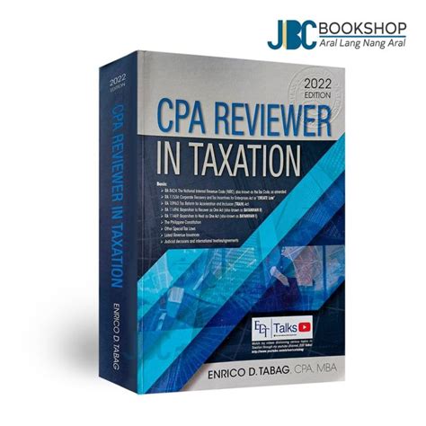 CPA Reviewer In Taxation 2022 Edition By Enrico Tabag Lazada PH