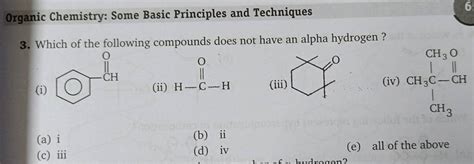 Organic Chemistry Some Basic Principles And Techniques Which Of The F