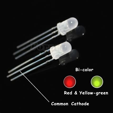 1000PCS 5mm Diffused Bicolor Light Emitting Diode LED Light Lamp LED