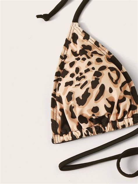 Shein Swim Vcay Leopard Halter High Waisted Bikini Swimsuit Shein Usa