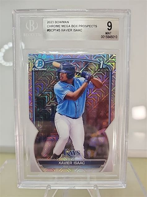 2023 Xavier Isaac 1st Bowman Mojo Refractor BGS 9 Tampa Bay Rays BCP