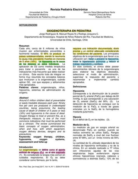 Oxigenoterapia en Pediatría Milagros gianela Vilanueva Palomino uDocz