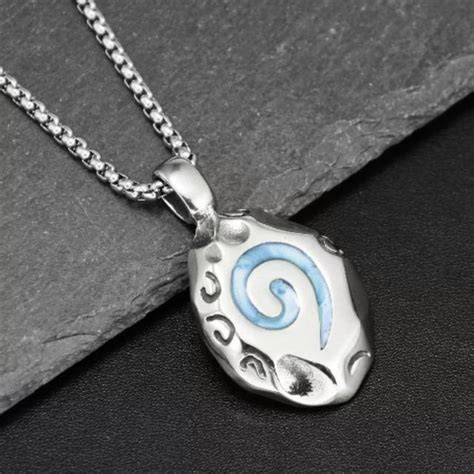 Jual Kalung World War Craft Stone Dota Crystal Blue Saphire Impor Korea