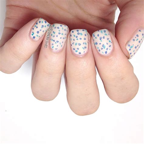 Messy Abstract Dotticure Coffee And Nail Polish