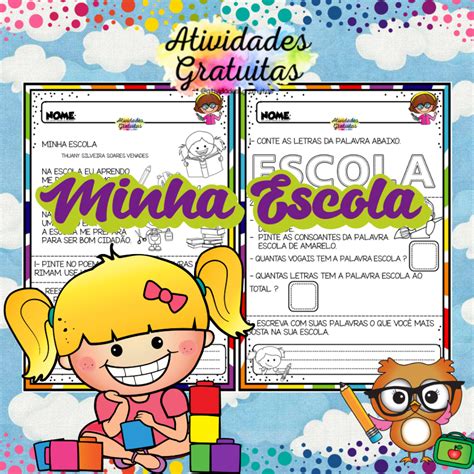 Atividades Escola 1 Ano - Atividades sobre a escola — 1.º ano