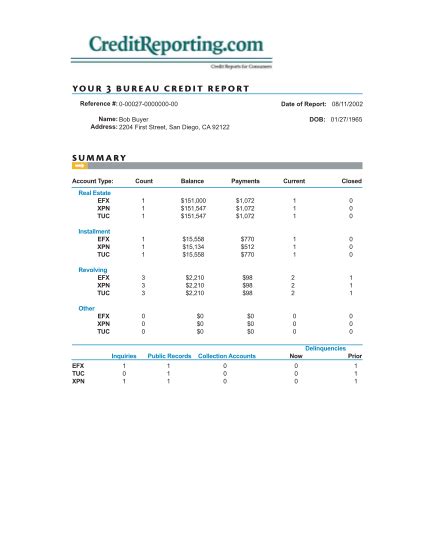 37 Sample Credit Report Free To Edit Download And Print Cocodoc