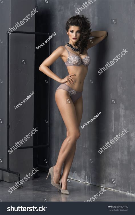 Brunette Sexy Woman Posing Lingerie Looking Stock Photo 506904400 Shutterstock