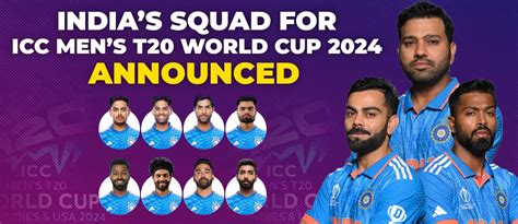 Indias Squad For Icc Mens T World Cup Announced Flash Exchange