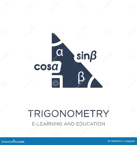Trigonometry Icon Trendy Flat Vector Trigonometry Icon On White