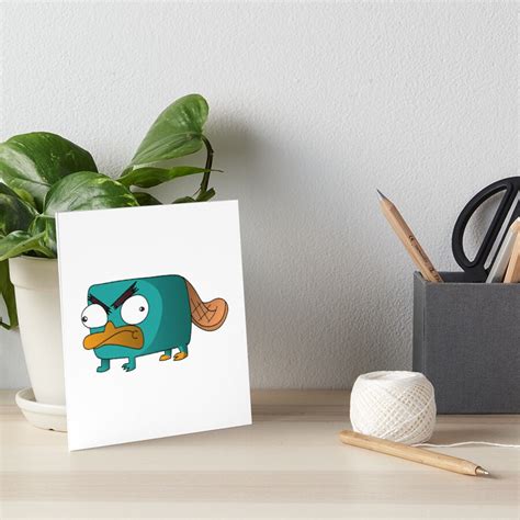 Angry Perry The Platypus Art Board Print By Kaifroy Redbubble