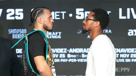 David Benavidez Vs Demetrius Andrade First Encounter Face Off YouTube