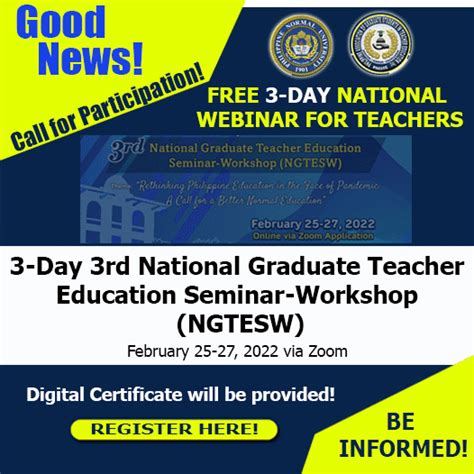 3 Day Free National Webinar For Teachers On Rethinking Philippine