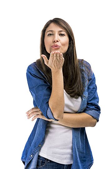 Charming Blonde Sending A Kiss Cool Long Hair Send Photo Background And Picture For Free