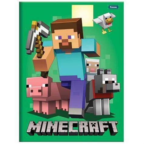 Cadernos Minecraft Brochura Costurado Capa Dura Folhas