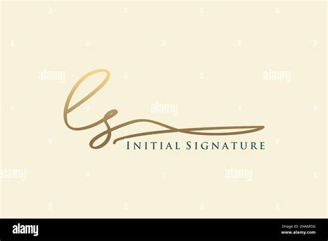 LS Letter Signature Logo Template Elegant Design Logo Hand Drawn