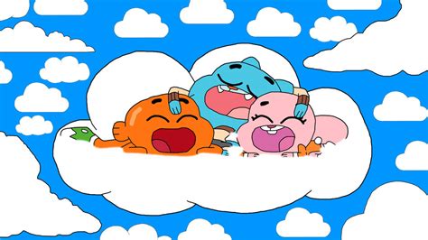 Gumball Darwin Anais They Are Sleeping In Cloud By Dzinymaster On