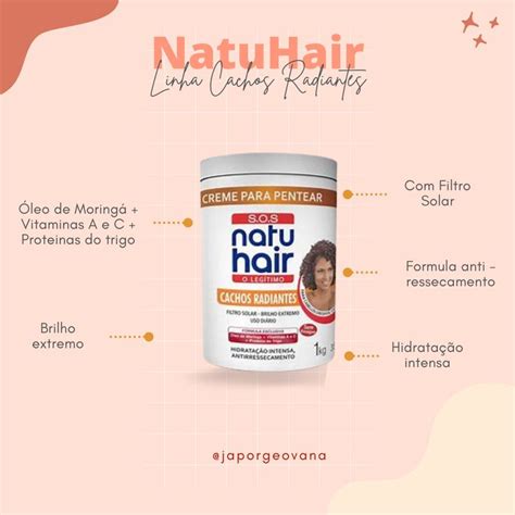 Resenha Natuhair Cachos Radiantes Natu Hair Creme Para Pentear