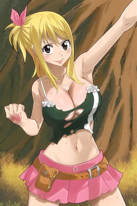 Rule 34 1girls Big Breasts Blonde Female Damaged Clothes Fairy Tail Gaston18 Huge Breasts