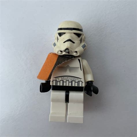 Lego Set Fig 003694 Sandtrooper Squad Leader Captain Orange Pauldron